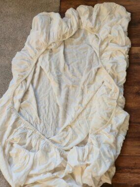 PARACHUTE Ivory FULL 100% Linen FITTED Sheet ONLY